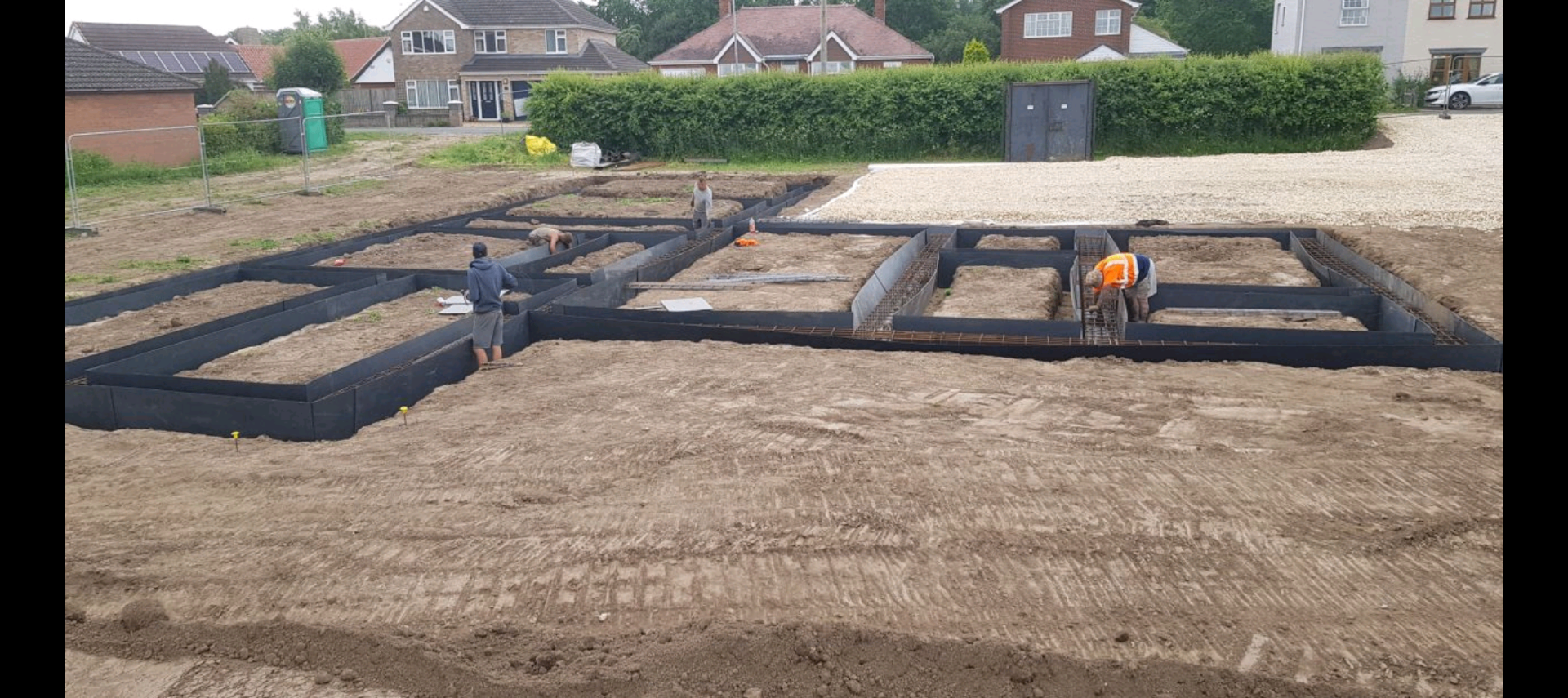 BMR team working on reinforced strip foundations